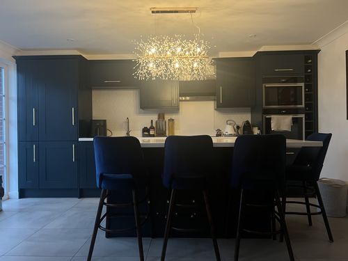 Customer photo review of Modern 9-Light Crystal Chandelier