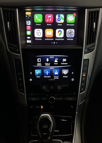 Customer photo review of Infiniti Q60 2013-2020 Apple CarPlay & Android Auto OEM Integration