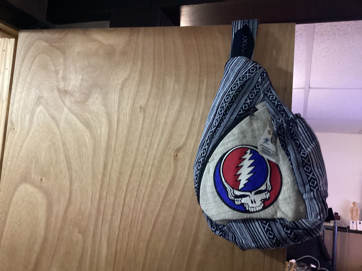 Customer photo review of Grateful Dead Steal Your Face Hemp Sling Backpack