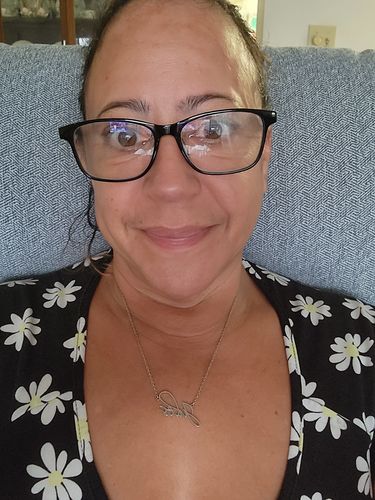 Customer photo review of Personalized Script Necklace