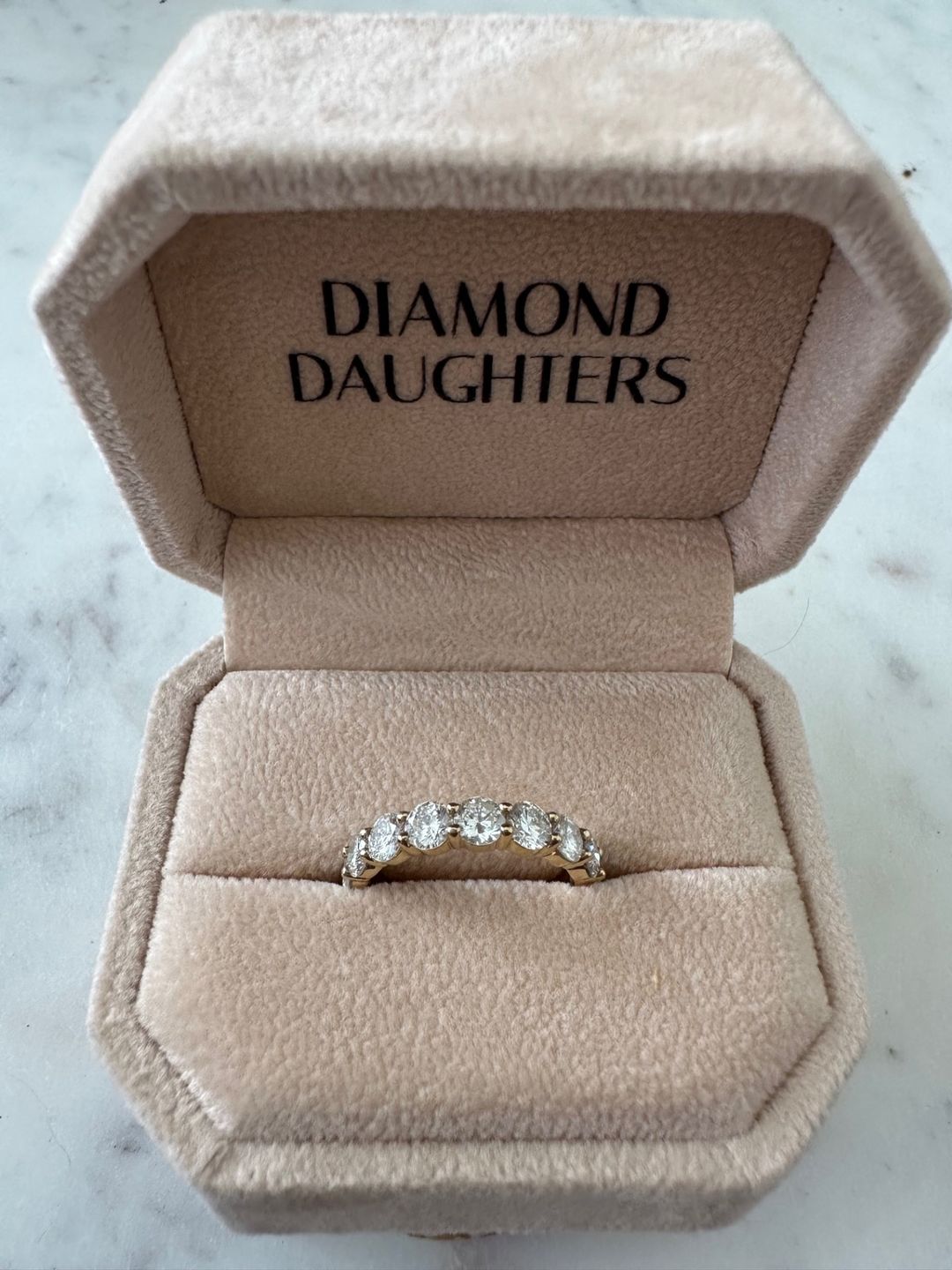 Customer photo review of Amanda | Diamond Wedding Band