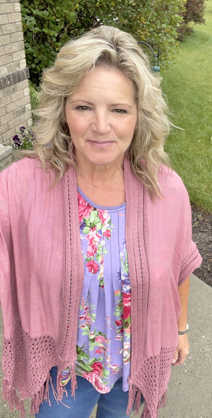 Customer photo review of My Cozy Crochet Cardigan (Rose)