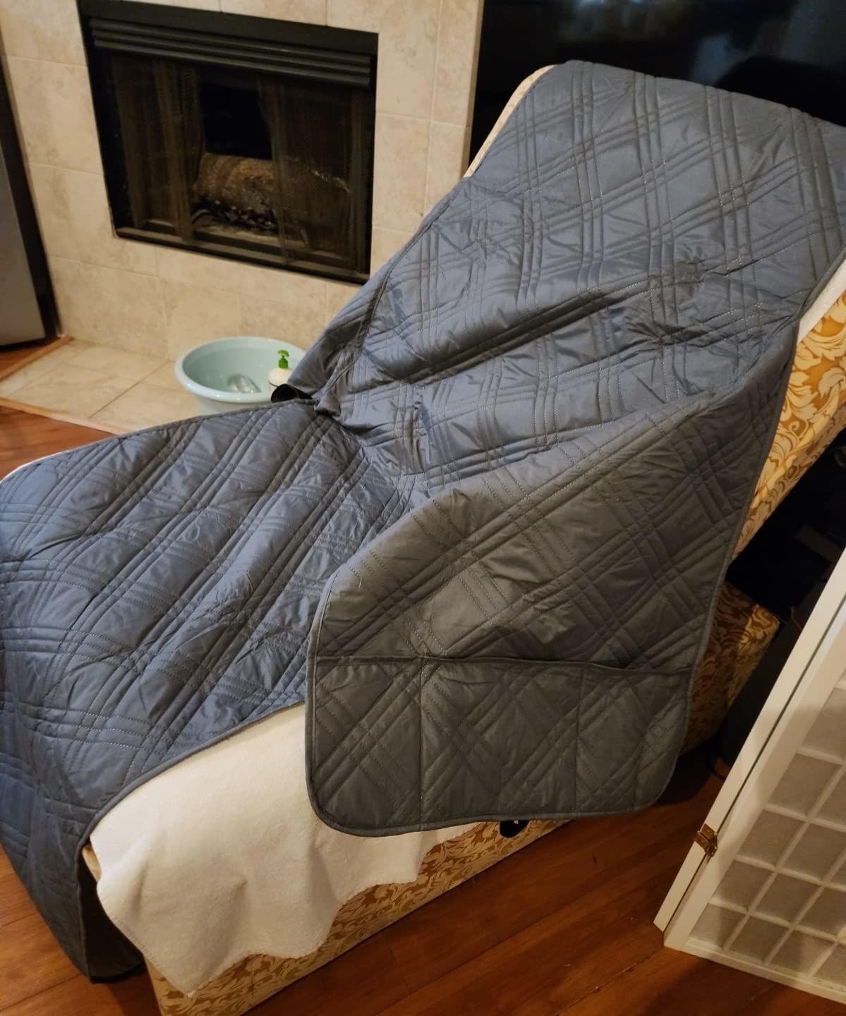 Customer photo review of Waterproof Recliner Chair Cover with Double Straps