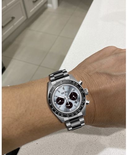 Customer photo review of Seiko Prospex Speedtimer Limited Edition Men's 39mm Stainess Steel Two-Tone Solar Chronograph Watch SSC909P