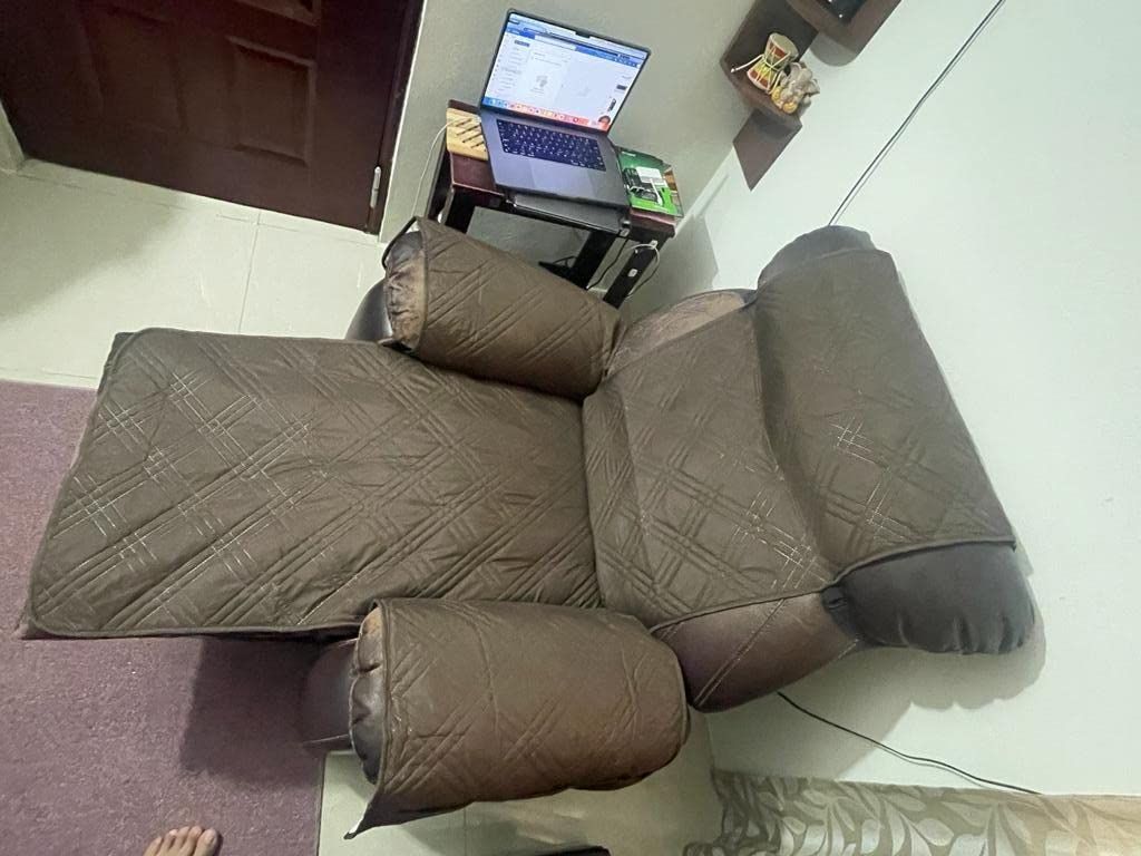 Customer photo review of Waterproof Recliner Chair Cover with Double Straps