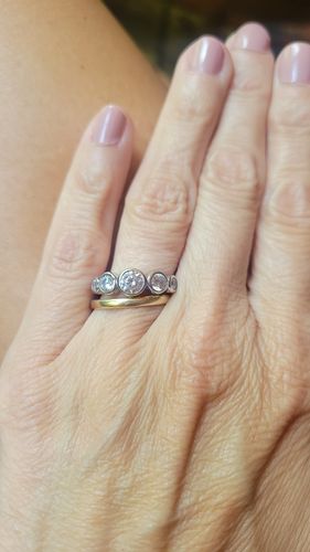 Customer photo review of 5-Stone CZ Ring in Sterling Silver
