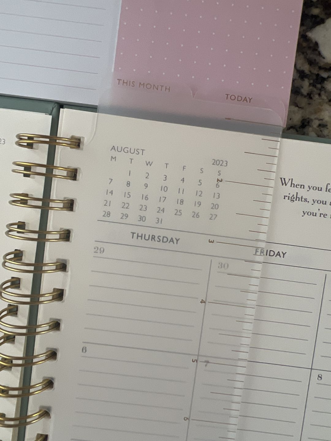 Customer photo review of *NEW* Snap-In Bookmark / Ruler for Spiral Planner