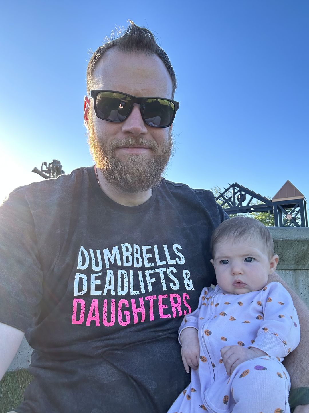 Customer photo review of Dumbbells Deadlifts & Daughters Shirt