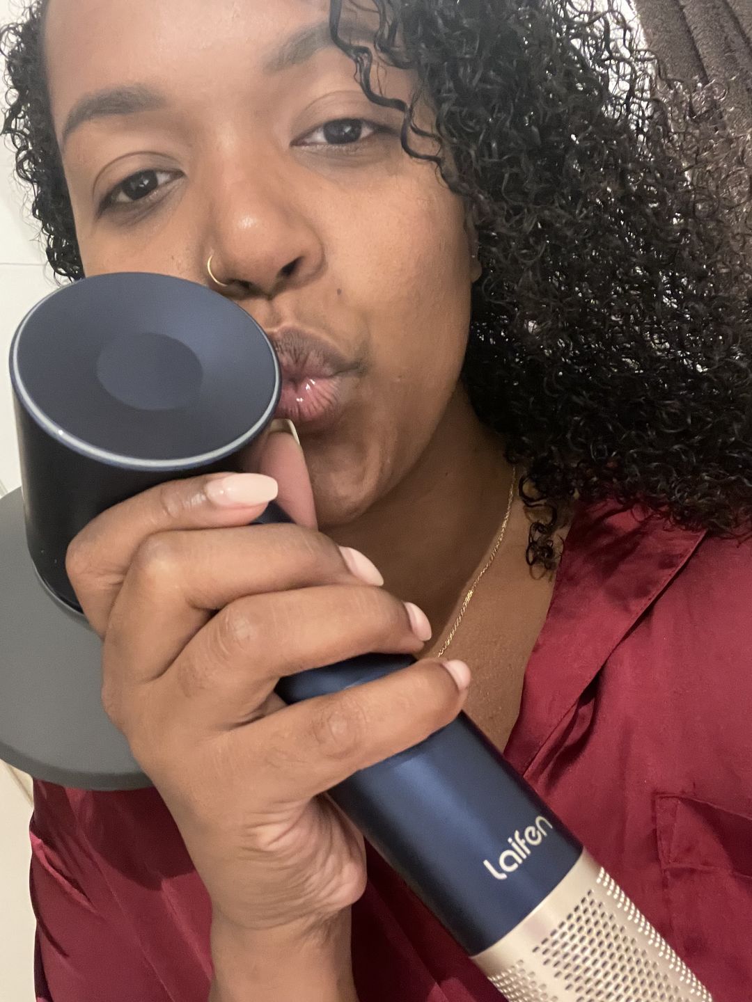 Customer photo review of Laifen Swift Hair Dryer Diffuser
