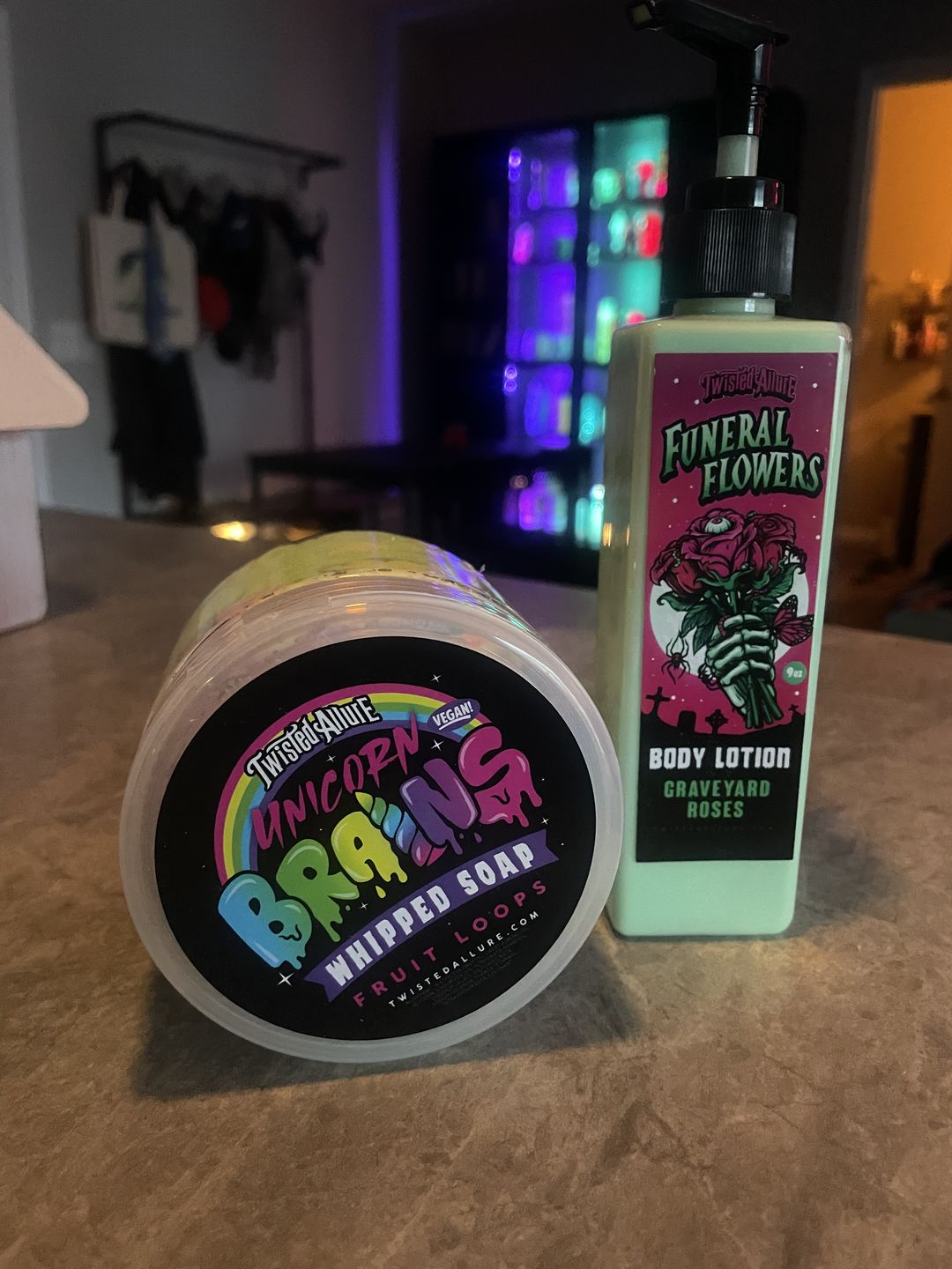Customer photo review of Funeral Flowers body lotion (Graveyard Roses)