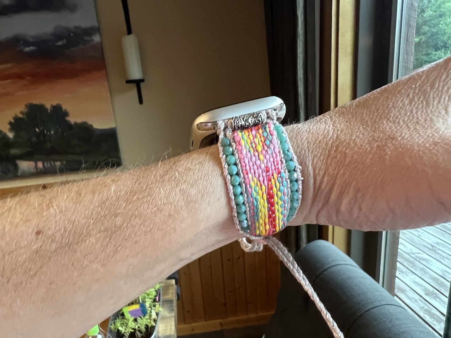 Customer photo review of Pink Lemonade Apple Watch Strap