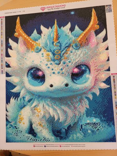 Customer photo review of 5D Diamond Painting AB Steine Magic Dragon