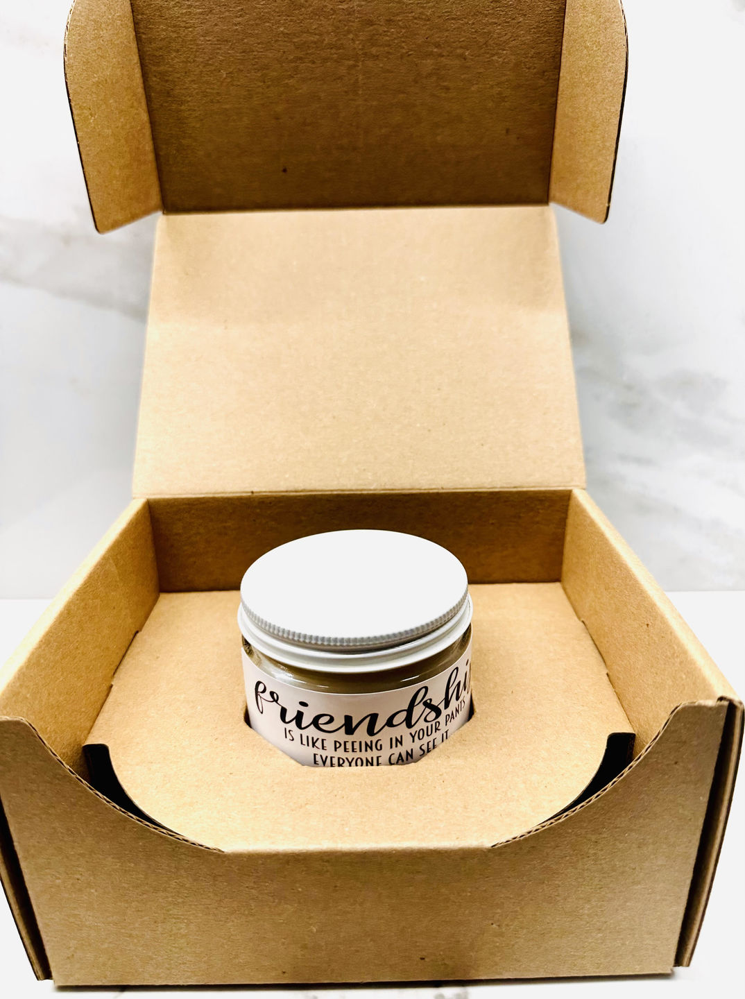 Customer photo review of 9 oz Straight Sided Glass Jar Shipping Box™