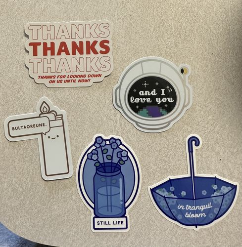 Customer photo review of Indigo: Wild Flower & Still Life Stickers