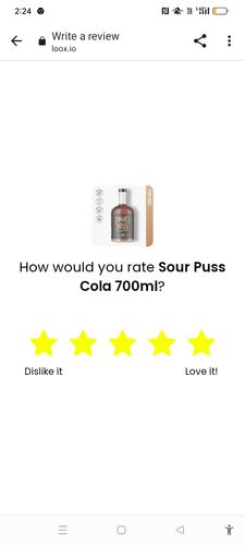 Customer photo review of Sour Puss Cola 700ml