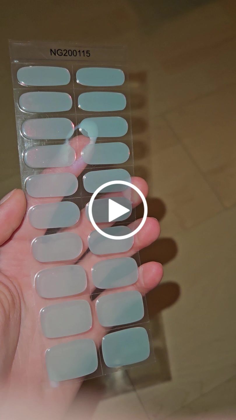 Customer video review of Aqua Pink (Pearlescent) DIY Semicured Gel Nail Sticker Kit