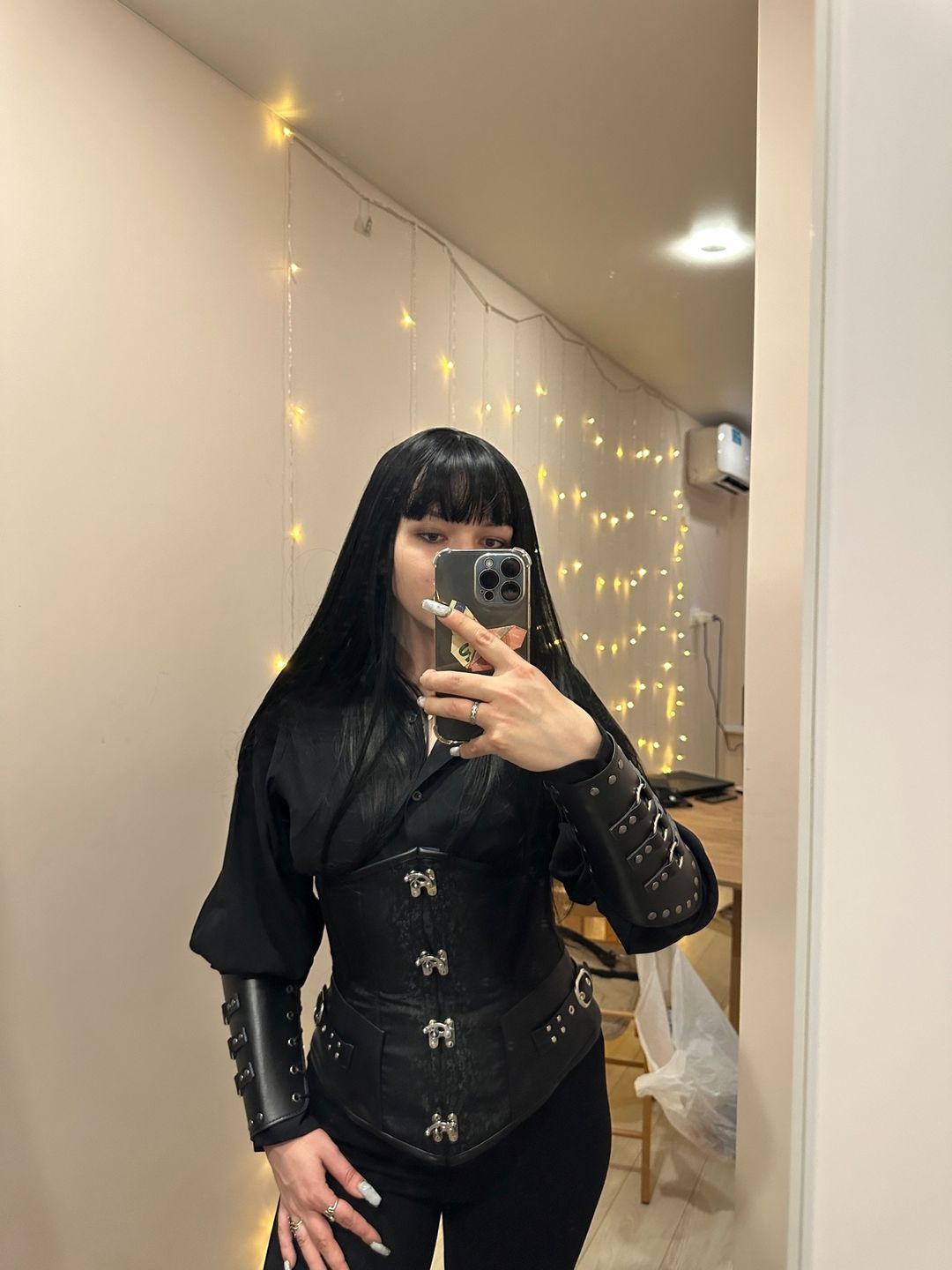 Customer photo review of Brocade Steampunk underbust corset
