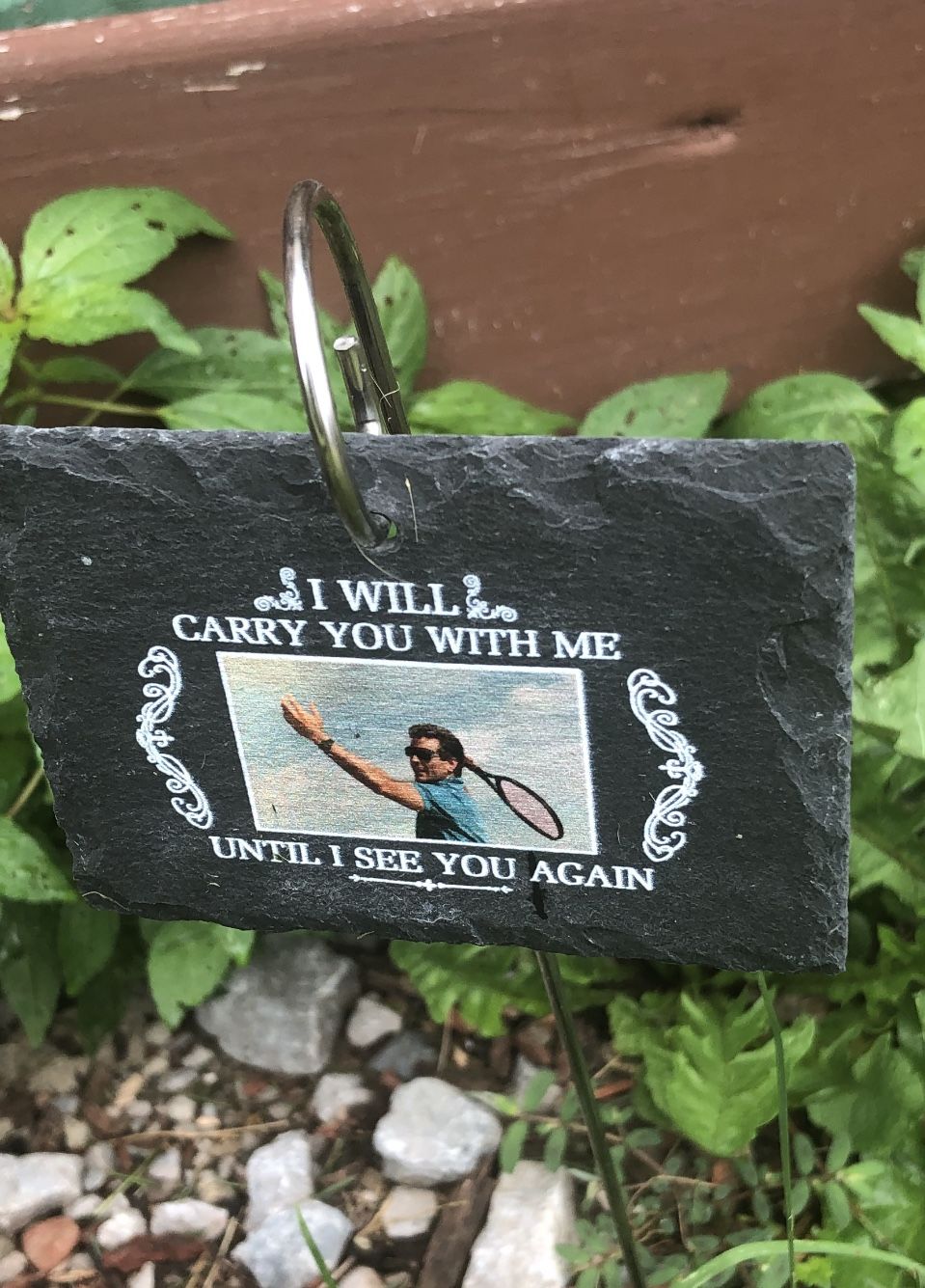 Customer photo review of Not A Day Goes By That You Are Not Missed - Personalized Slate