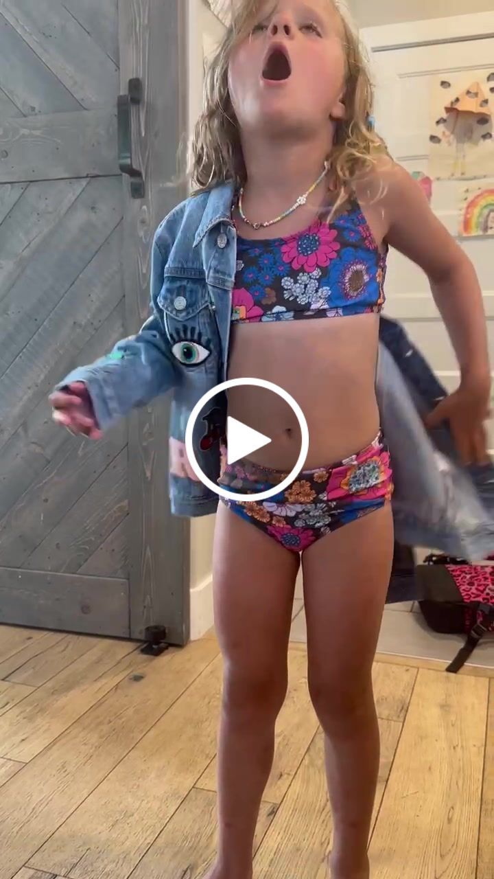 Customer video review of Kids Classic Oversized Denim Jacket