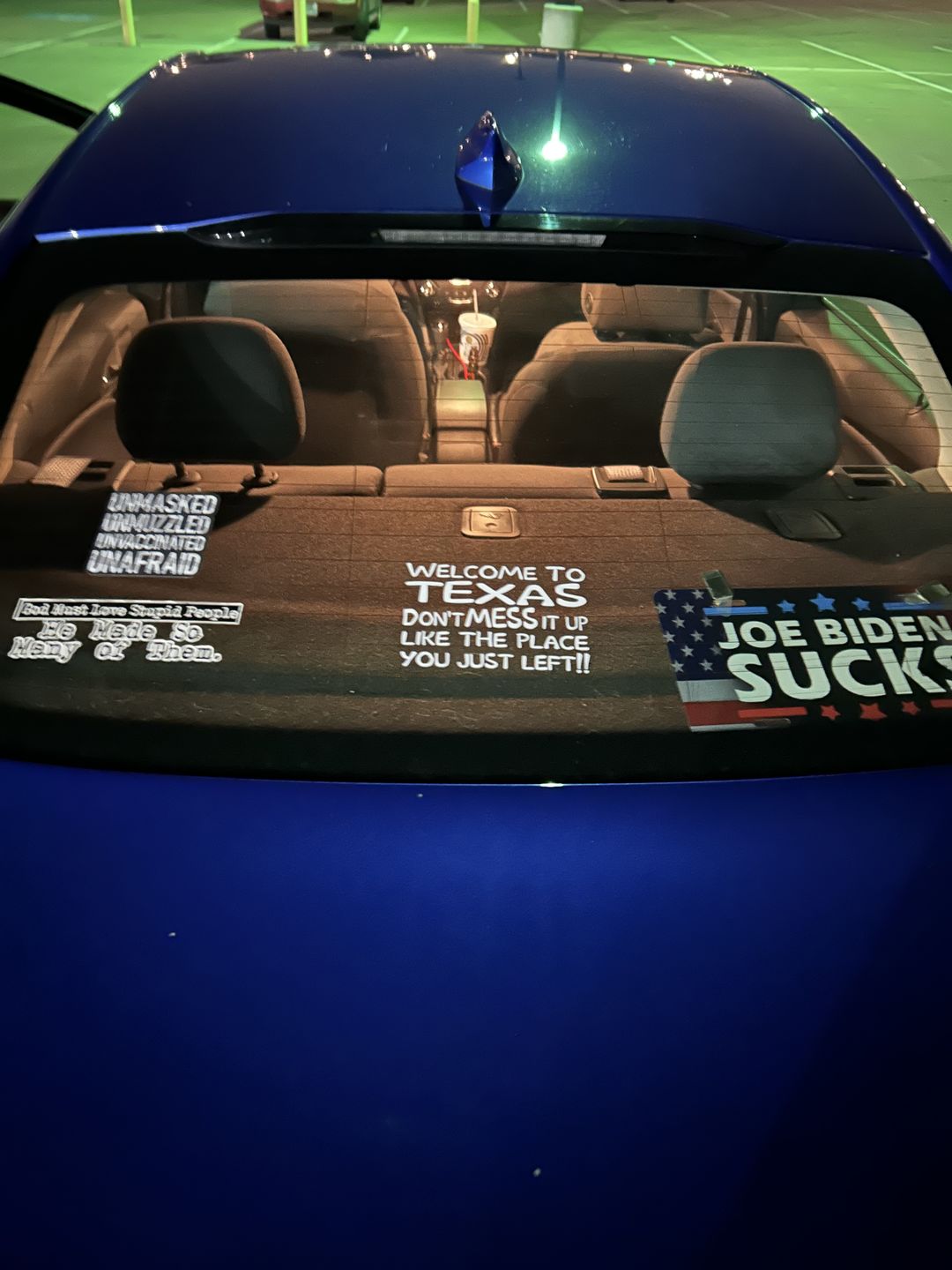 Customer photo review of Unmasked Unmuzzled Decal