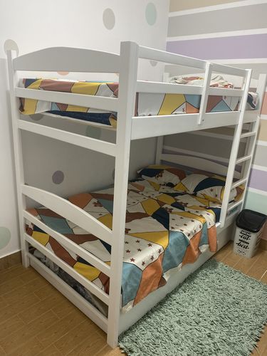 Customer photo review of سرير ثلاث أدوار خشب طبيعي 120×200سم - SHR251