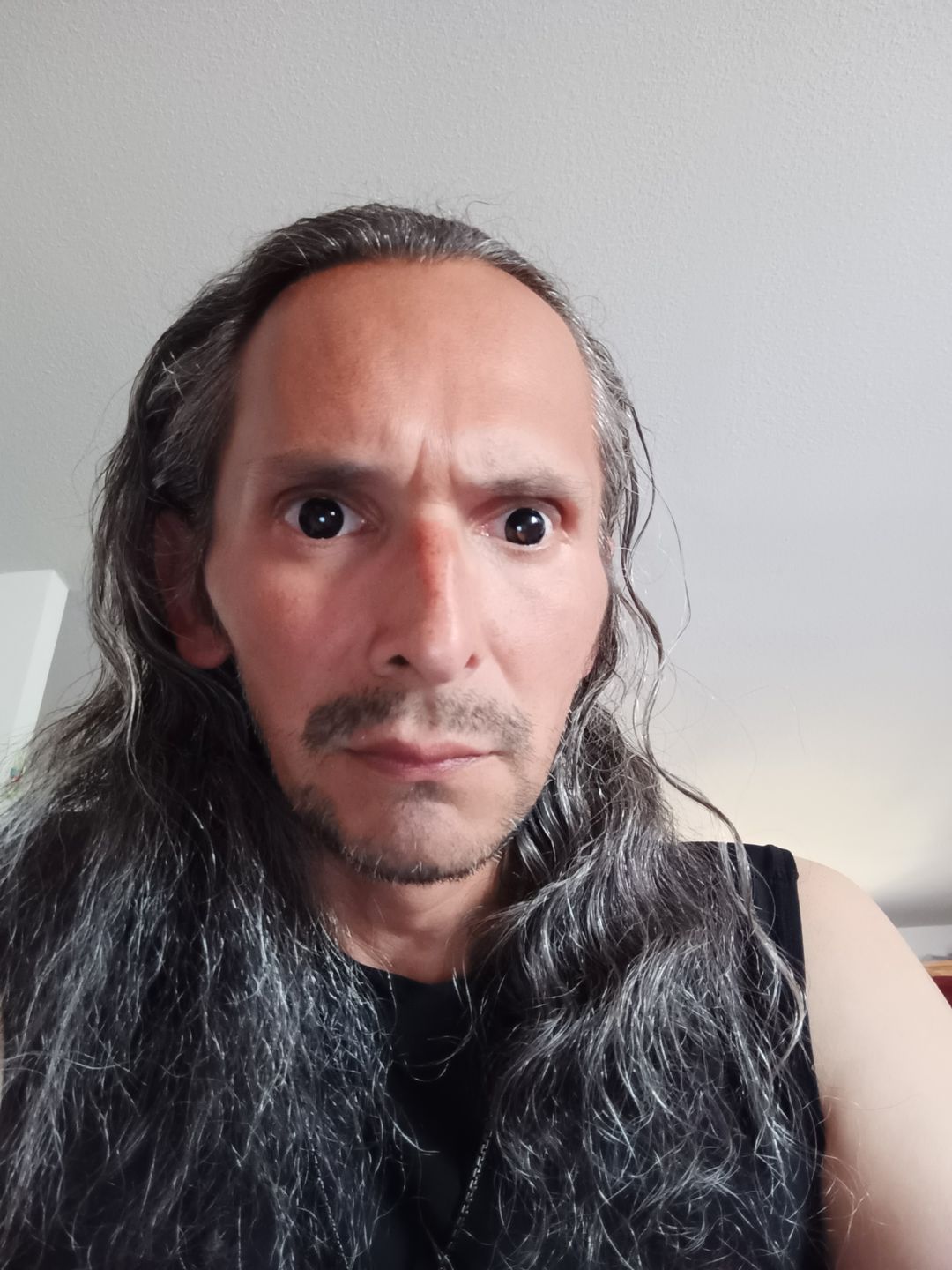 Customer photo review of Halloween black block Prescription Colored Contact Lenses