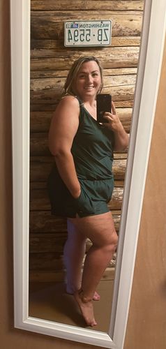 Customer photo review of sage swim romper