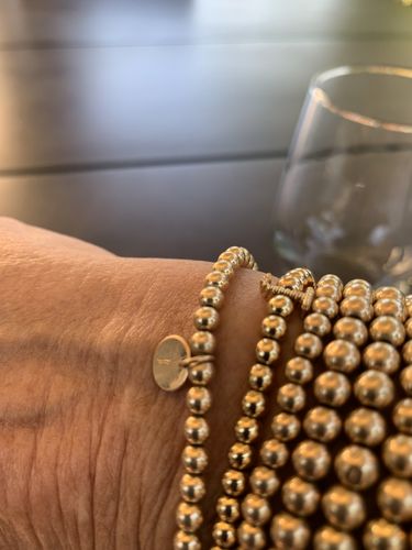 Customer photo review of old english initial juno bracelet (4mm)