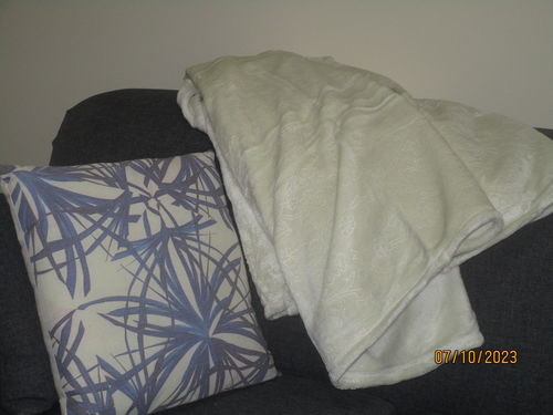Customer photo review of Ultra Soft Flora Throw Blanket