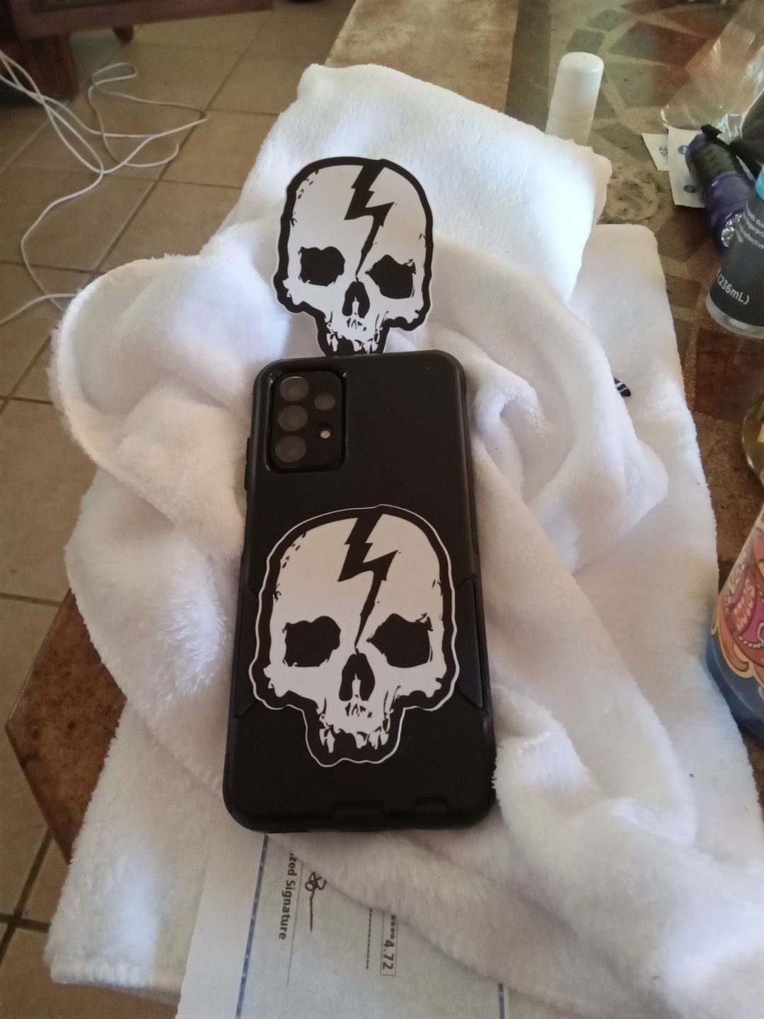 Customer photo review of SKULL LOGO STICKER