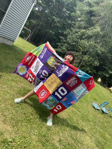 Customer photo review of Classic T-Shirt Blanket