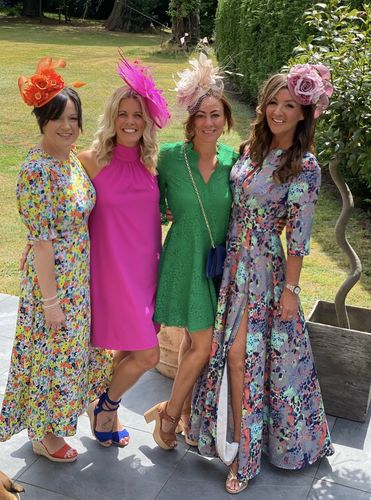 Customer photo review of Leopard Sunset Eleanor Maxi Dress