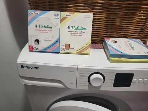 Customer photo review of Eco-Tiras de Detergente 40 lavados Natulim