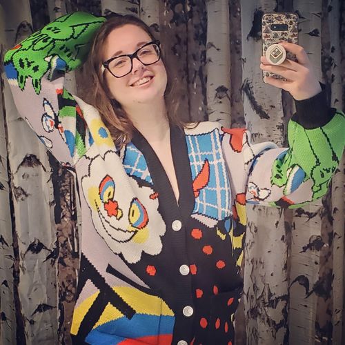 Customer photo review of Witch's Labyrinth Cardigan