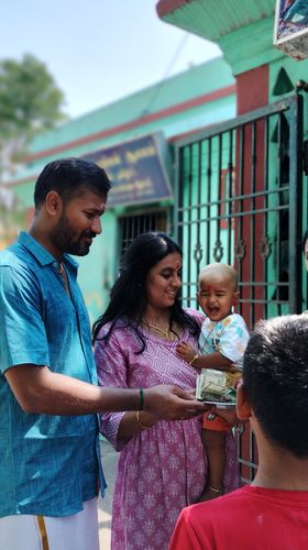 Customer photo review of Onion Pink Block Print Suit Set