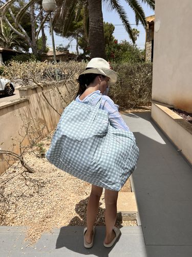 Customer photo review of Bolsa MyBigBag Cuadros Verde Empolvado