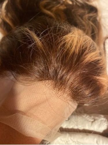 Customer photo review of Luvwin 180% Density Popular Highlight HD Lace Frontal Body Wave Wig