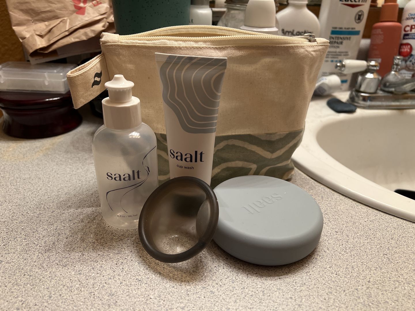 Customer photo review of Saalt Travel Kit