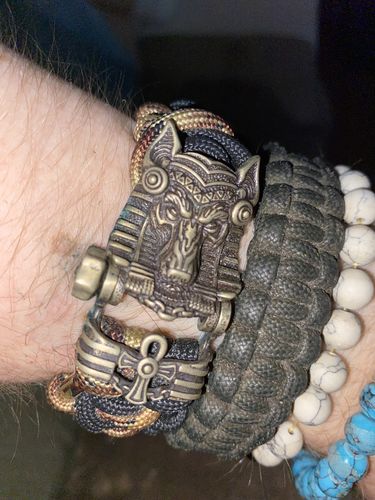 Customer photo review of Anubis Paracord Bracelet