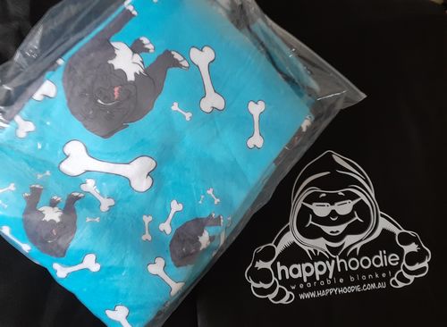 Customer photo review of Happy Hoodie Bulldog Designer Pants