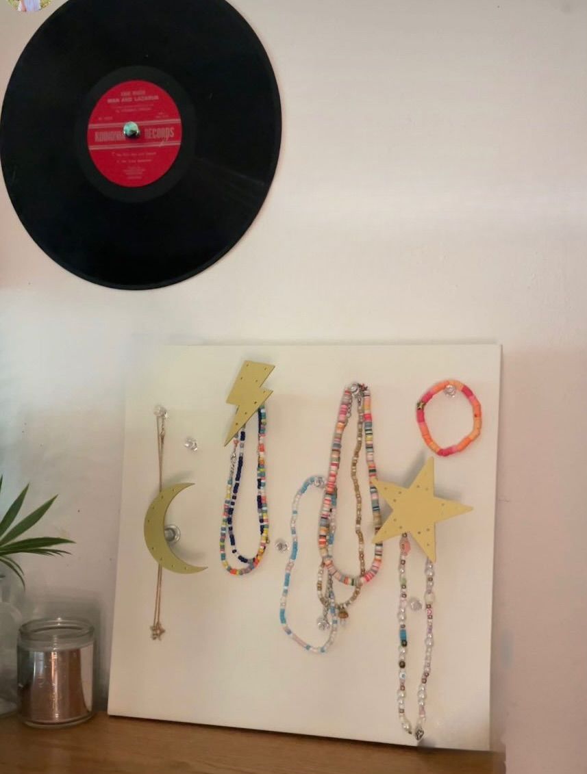 Customer photo review of Wall Jewelry Organizer Large Board For Tweens, Teens, & Young Adult Girls
