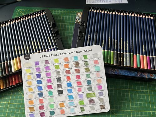 Customer photo review of 72 Pièces Crayons De Couleur Castle Gold Dans Un Étui À Étain D'affichage