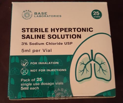 Customer photo review of 3% SALINE VIALS FOR NEBULIZER MACHINE - FOR ADULT & KIDS INHALATION THERAPY  - 25 PACK / 5ML VIALS
