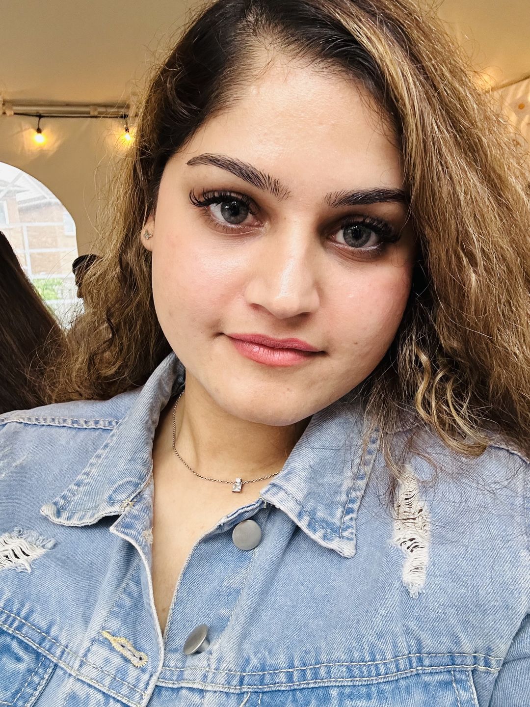 Customer photo review of Premium Candy Gray Prescription Colored Contact Lenses