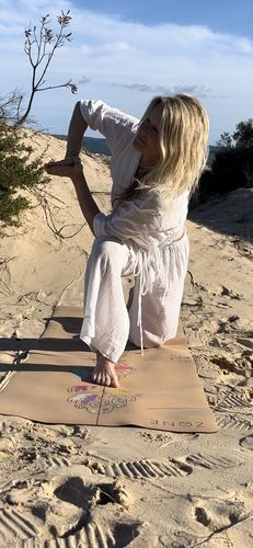 Customer photo review of Let Go Cork Yoga Mat