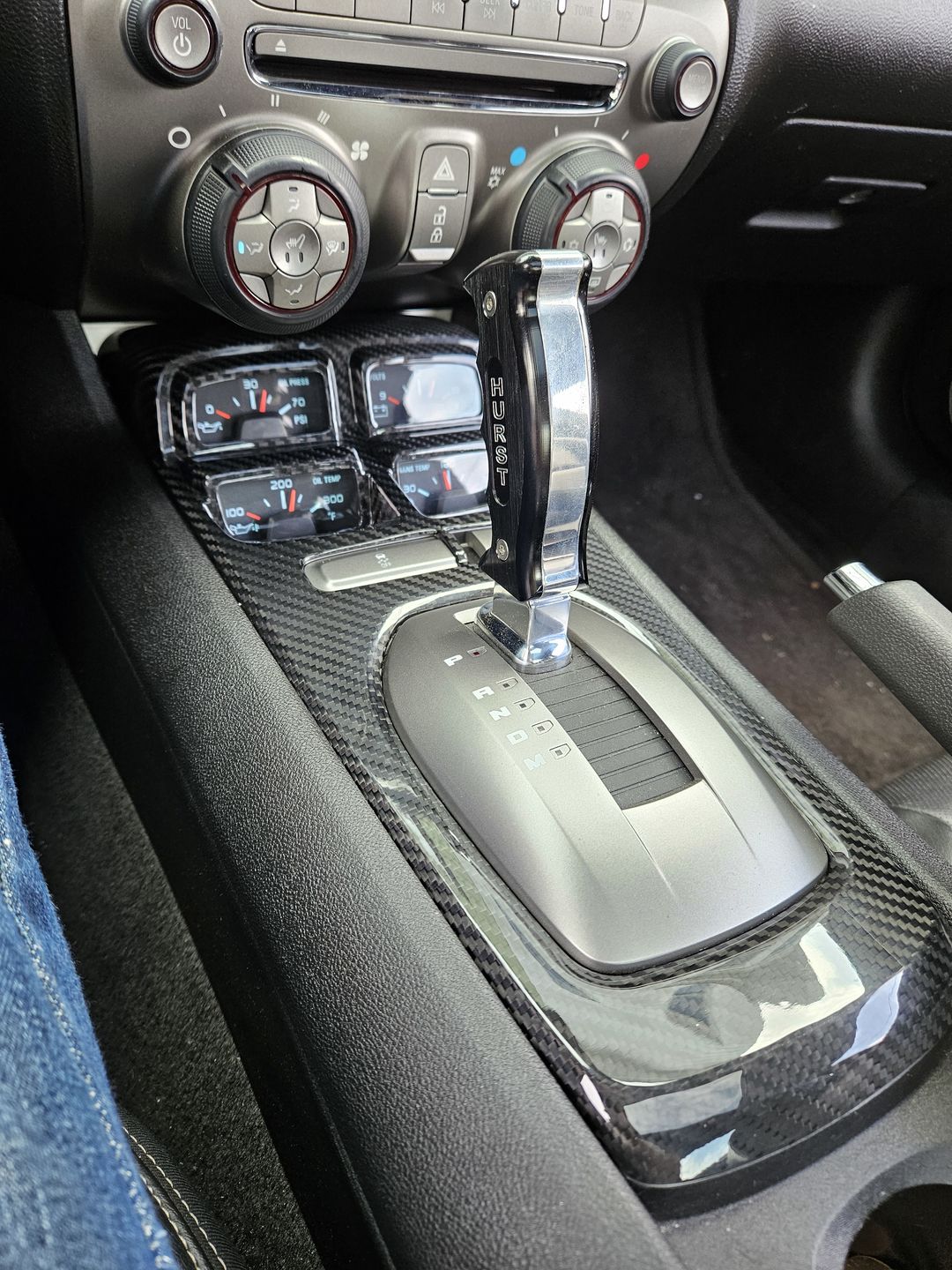Customer photo review of Interior Carbon Fiber Center Console Cover for 2010-2015 Chevy Camaro