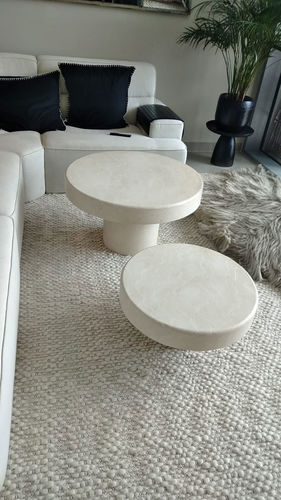 Customer photo review of Crema Marble Round Coffee Table