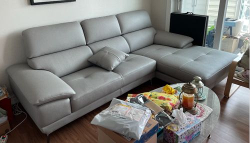 Customer photo review of ENZO - Sofa góc da tựa liền