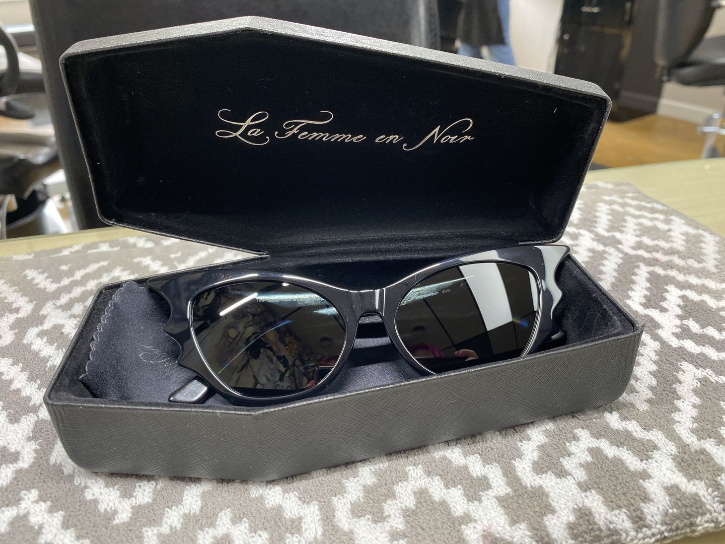Customer photo review of Vamp Batwing Sunglasses in Black