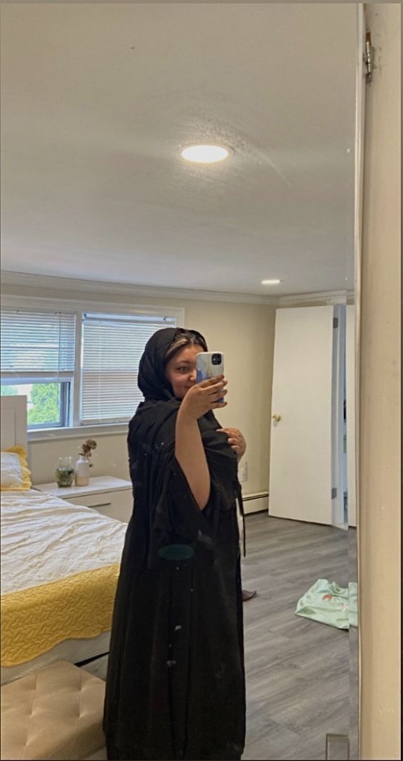 Customer photo review of Layered Aisha Abaya with Hijab - Black
